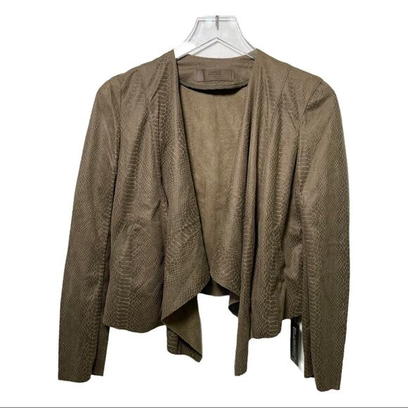 BLANK NYC Jacket Extra Small Fast Play Reptile Print NWT Faux Leather/Suede - Picture 2 of 15